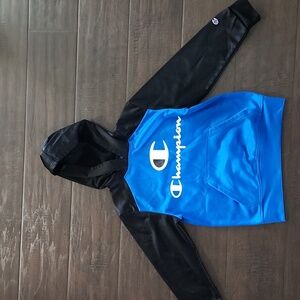 Champion Blue and Black Hoodie